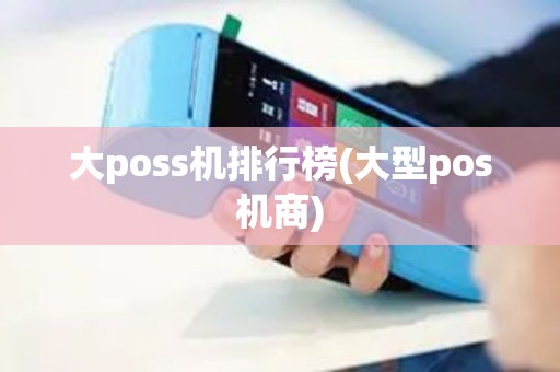大poss机排行榜(大型pos机商)