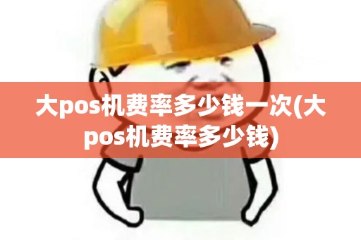 大pos机费率多少钱一次(大pos机费率多少钱)