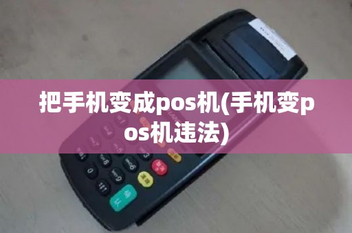 把手机变成pos机(手机变pos机违法)