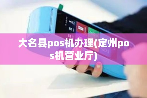大名县pos机办理(定州pos机营业厅)