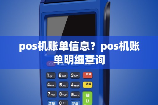 pos机账单信息？pos机账单明细查询