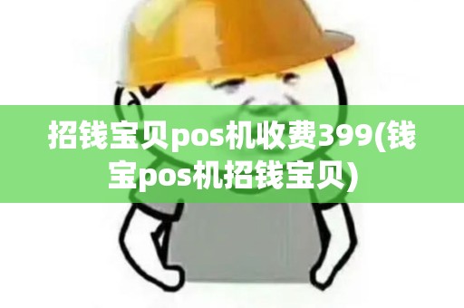招钱宝贝pos机收费399(钱宝pos机招钱宝贝)