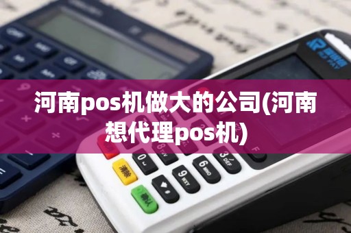 河南pos机做大的公司(河南想代理pos机)