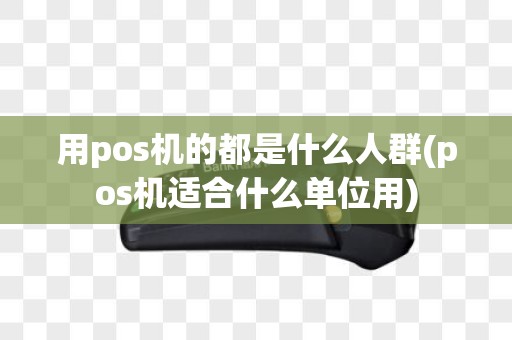 用pos机的都是什么人群(pos机适合什么单位用)