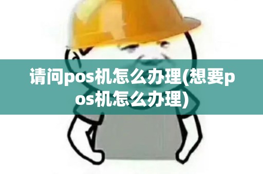 请问pos机怎么办理(想要pos机怎么办理)