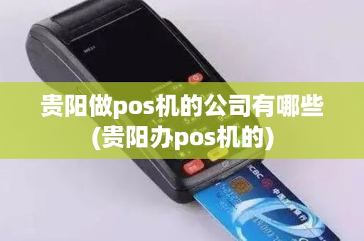 贵阳做pos机的公司有哪些(贵阳办pos机的)