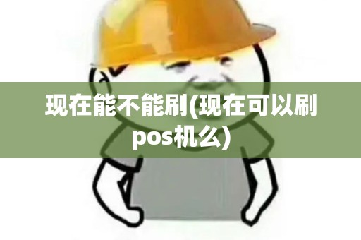 现在能不能刷(现在可以刷pos机么)