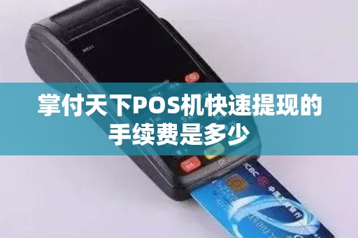 掌付天下POS机快速提现的手续费是多少
