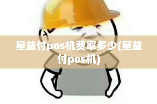 星益付pos机费率多少(星益付pos机)