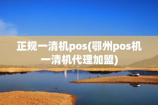 正规一清机pos(鄂州pos机一清机代理加盟)