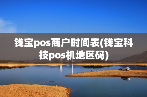 钱宝pos商户时间表(钱宝科技pos机地区码)