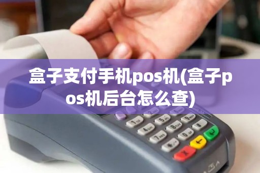 盒子支付手机pos机(盒子pos机后台怎么查)