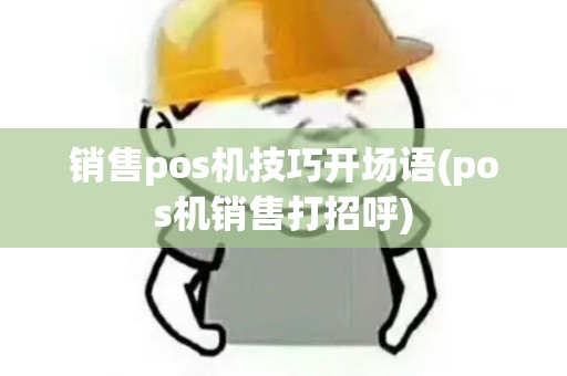 销售pos机技巧开场语(pos机销售打招呼)