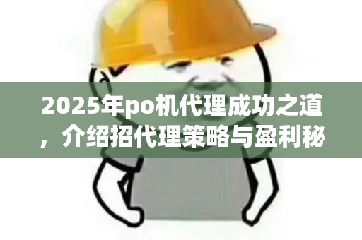 2025年po机代理成功之道，介绍招代理策略与盈利秘诀