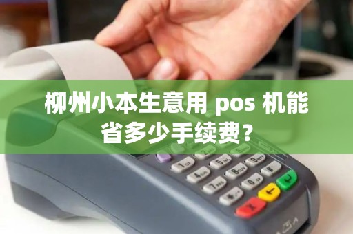 柳州小本生意用 pos 机能省多少手续费？
