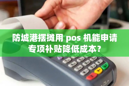 防城港摆摊用 pos 机能申请专项补贴降低成本？