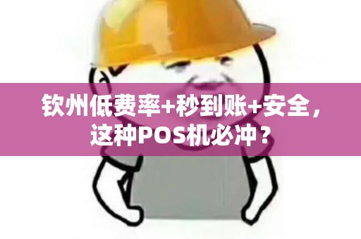 钦州低费率+秒到账+安全，这种POS机必冲？
