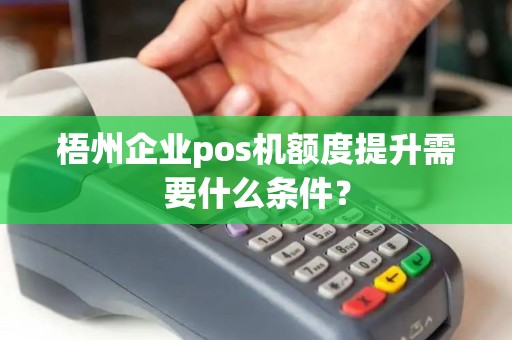 梧州企业pos机额度提升需要什么条件？
