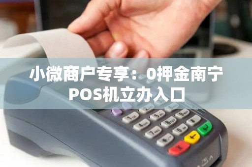 小微商户专享：0押金南宁POS机立办入口