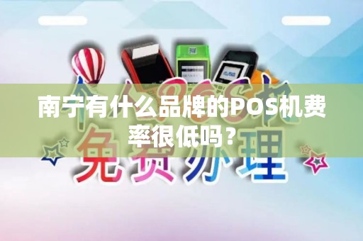 南宁有什么品牌的POS机费率很低吗？