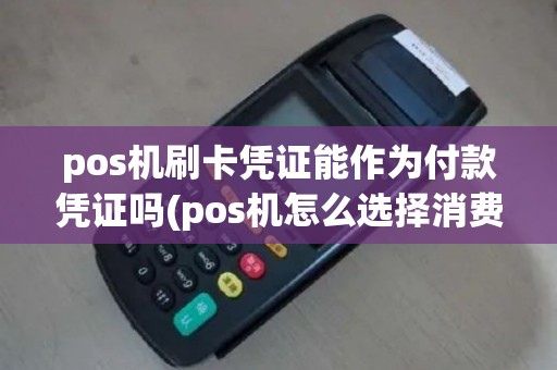 pos机刷卡凭证能作为付款凭证吗(pos机怎么选择消费凭证)
