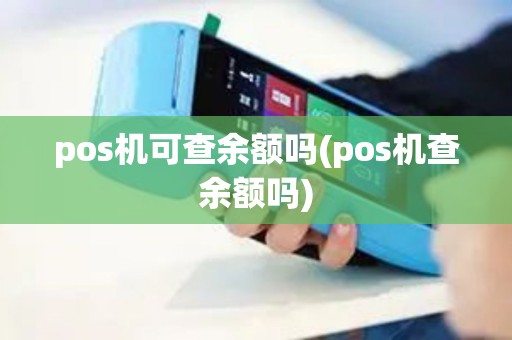 pos机可查余额吗(pos机查余额吗)