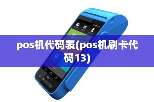 pos机代码表(pos机刷卡代码13)