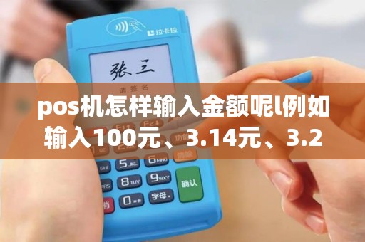 pos机怎样输入金额呢l例如输入100元、3.14元、3.2元、20000元怎么输入