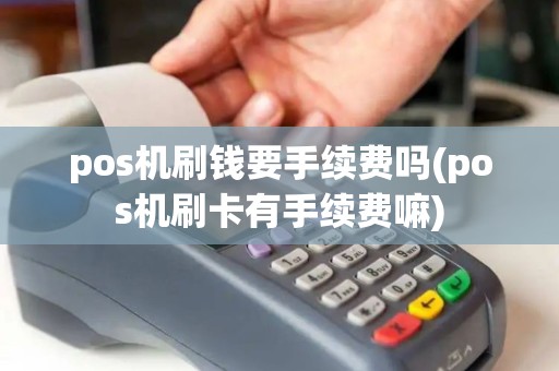 pos机刷钱要手续费吗(pos机刷卡有手续费嘛)