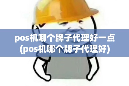 pos机哪个牌子代理好一点(pos机哪个牌子代理好)