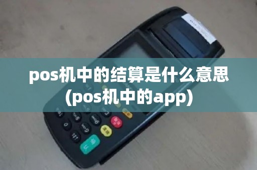 pos机中的结算是什么意思(pos机中的app)