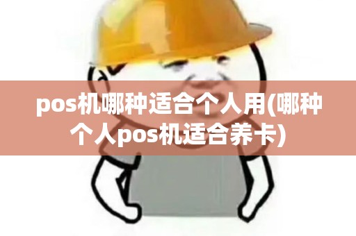 pos机哪种适合个人用(哪种个人pos机适合养卡)