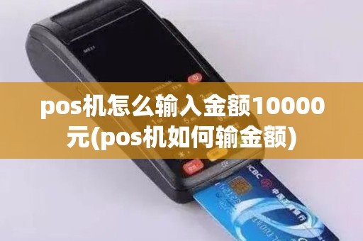pos机怎么输入金额10000元(pos机如何输金额)