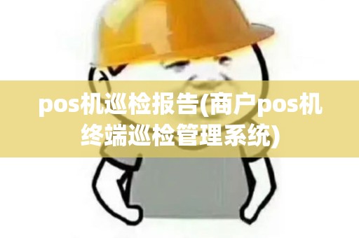 pos机巡检报告(商户pos机终端巡检管理系统)