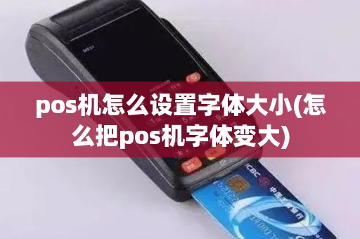 pos机怎么设置字体大小(怎么把pos机字体变大)