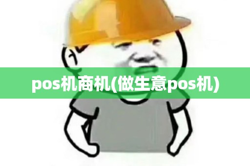 pos机商机(做生意pos机)