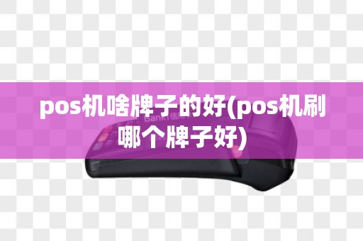 pos机啥牌子的好(pos机刷哪个牌子好)
