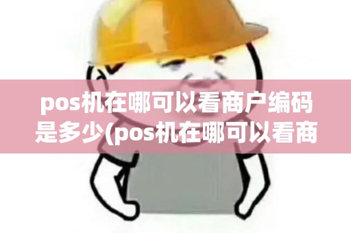pos机在哪可以看商户编码是多少(pos机在哪可以看商户编码)