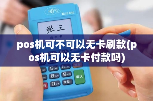 pos机可不可以无卡刷款(pos机可以无卡付款吗)