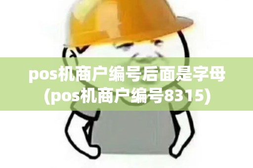 pos机商户编号后面是字母(pos机商户编号8315)
