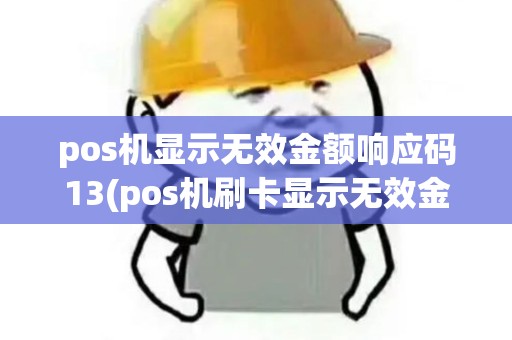 pos机显示无效金额响应码13(pos机刷卡显示无效金额13)