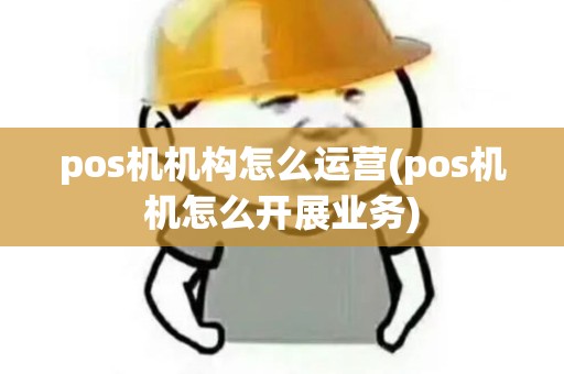 pos机机构怎么运营(pos机机怎么开展业务)