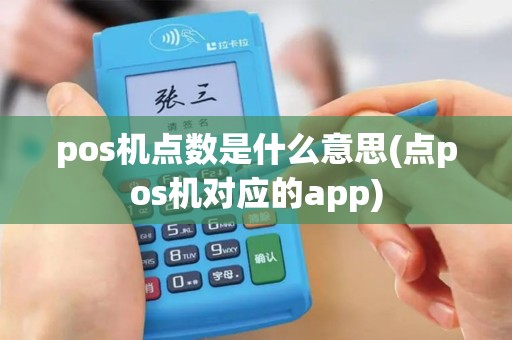 pos机点数是什么意思(点pos机对应的app)
