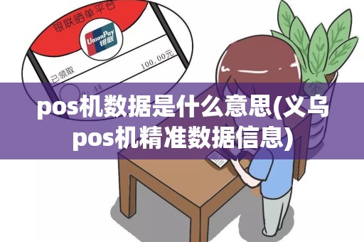 pos机数据是什么意思(义乌pos机精准数据信息)