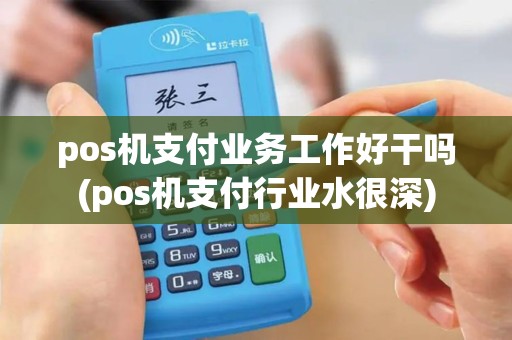 pos机支付业务工作好干吗(pos机支付行业水很深)