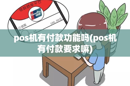pos机有付款功能吗(pos机有付款要求嘛)