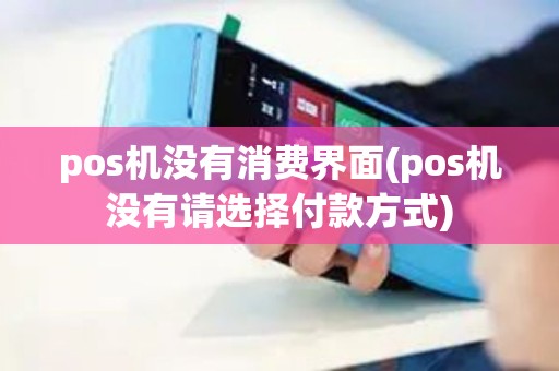 pos机没有消费界面(pos机没有请选择付款方式)
