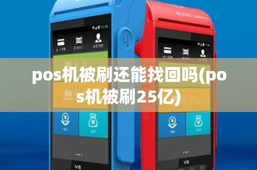 pos机被刷还能找回吗(pos机被刷25亿)