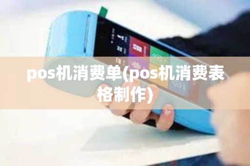 pos机消费单(pos机消费表格制作)