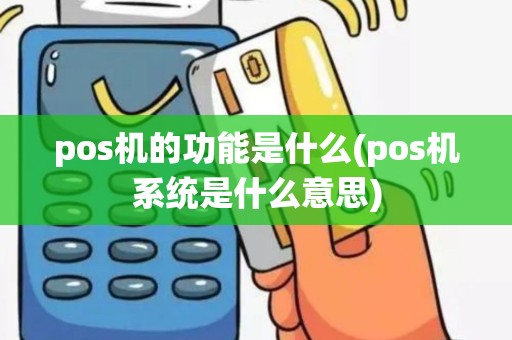 pos机的功能是什么(pos机系统是什么意思)